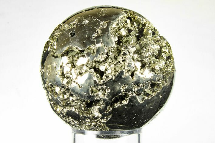 Polished Pyrite Sphere - Peru #195546